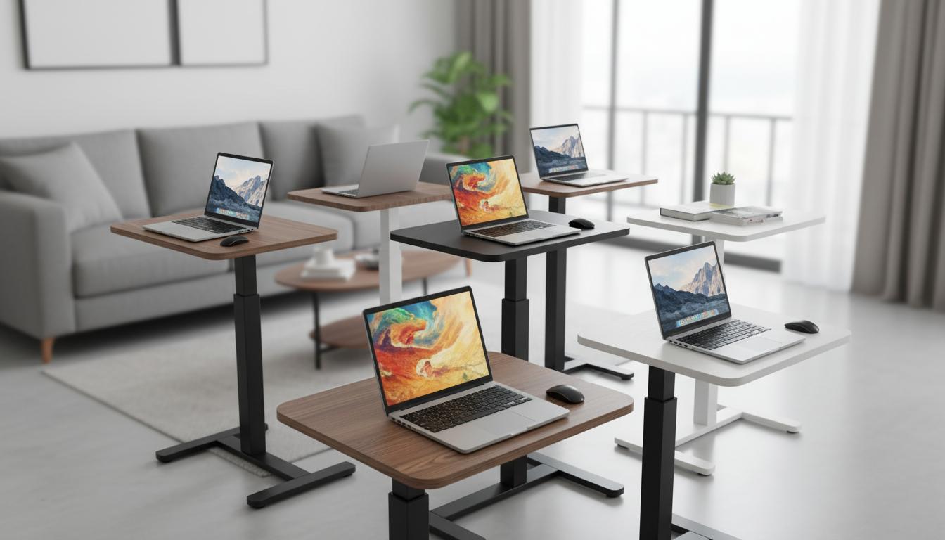 Best Foldable Standing Desk Console - Versatile, Adjustable, and Space-Saving for Laptops, Eating, and Gaming on Couches