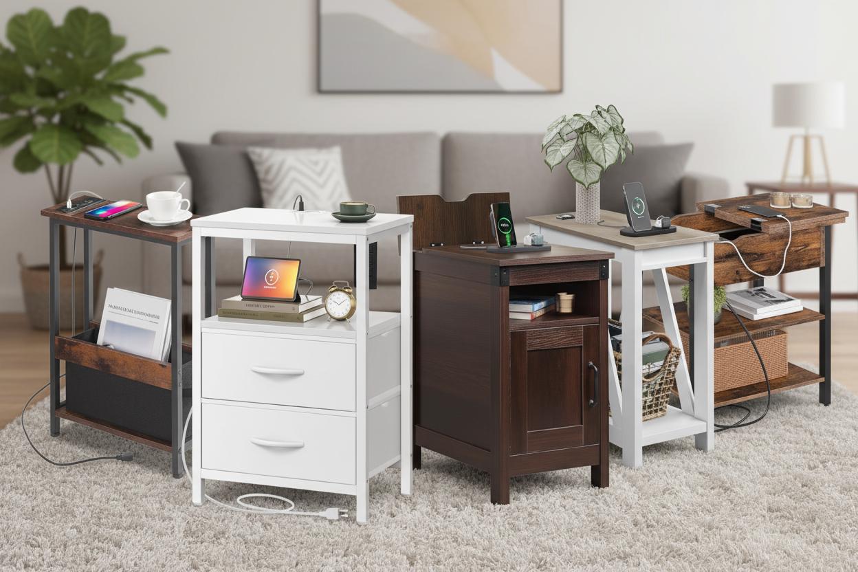 Best Hidden Charging Station End Table - Compact Design, Multi-Functional Use, Convenient Charging Capabilities