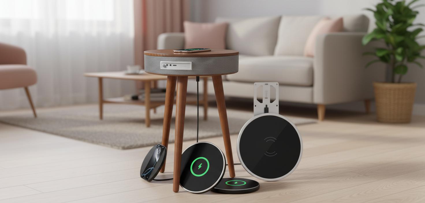 Best Hidden Wireless Charging Coffee Table - Stylish Design, Functional Bedside Use, Built-in Charging Station