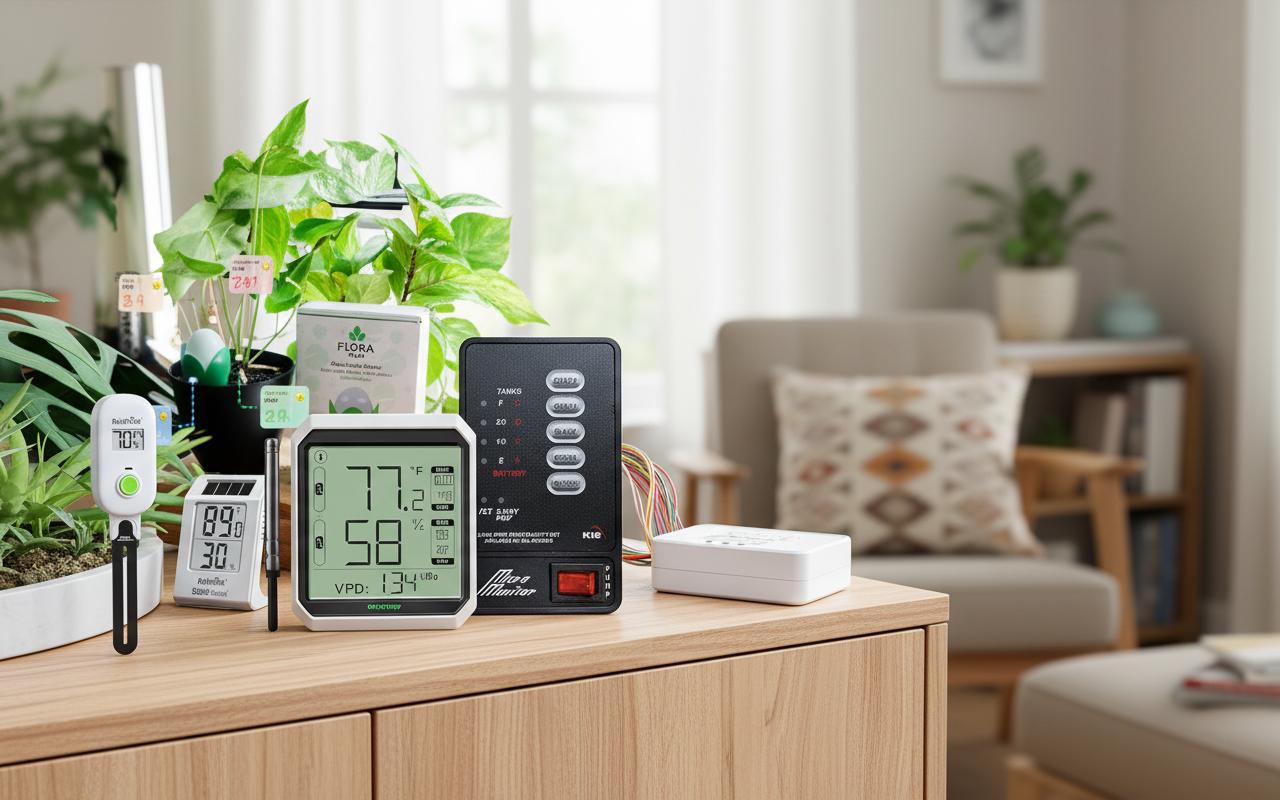 Best Indoor Microclimate Monitor - AI-Driven Moisture, Temperature, and Light Monitoring for Precise Plant Care