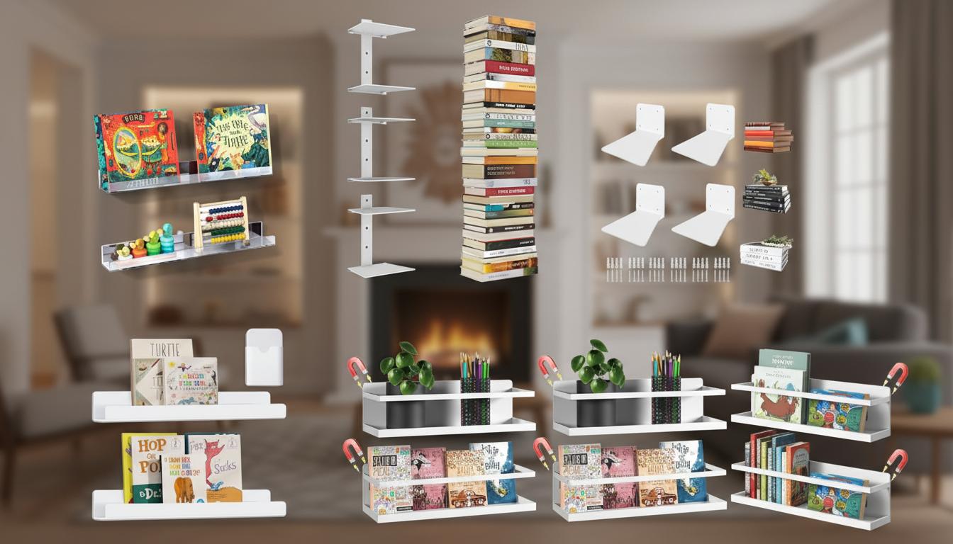 Best Magnetic Floating Bookshelf - Space-Saving, Easy Installation, Durable