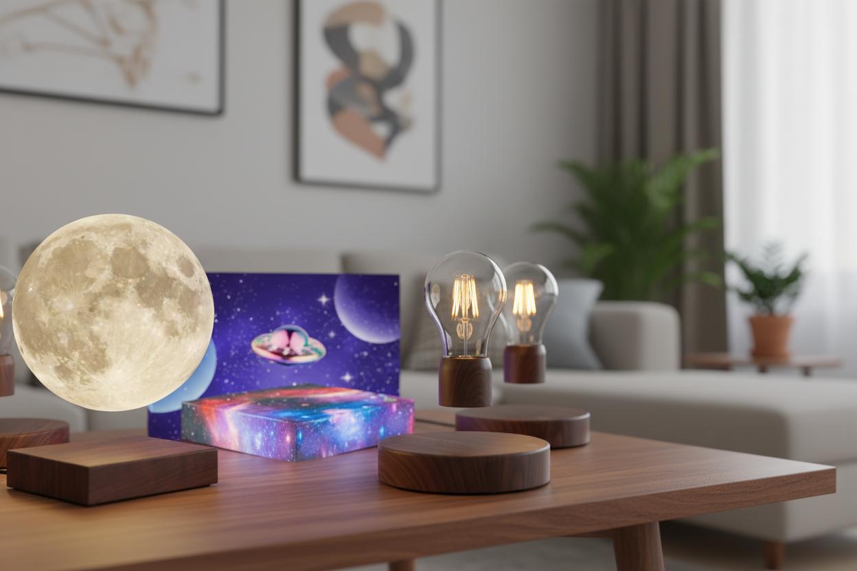 Best Magnetic Floating Lamp - Mesmerizing Moon Design, Customizable Colors, Adjustable Lighting Modes