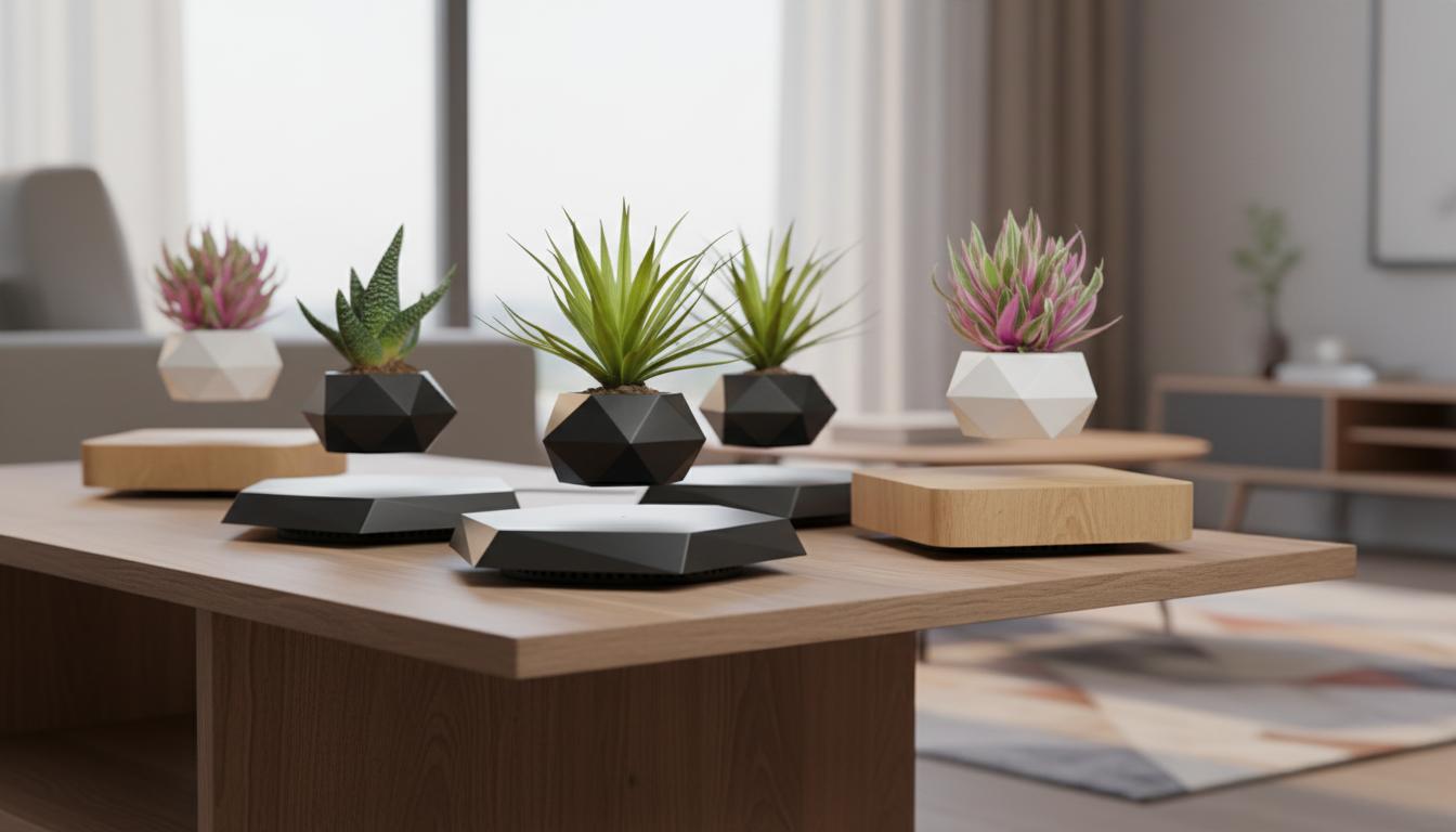 Best Magnetic Levitating Planter - Eye-Catching Design, Space-Saving Convenience, Innovative Display
