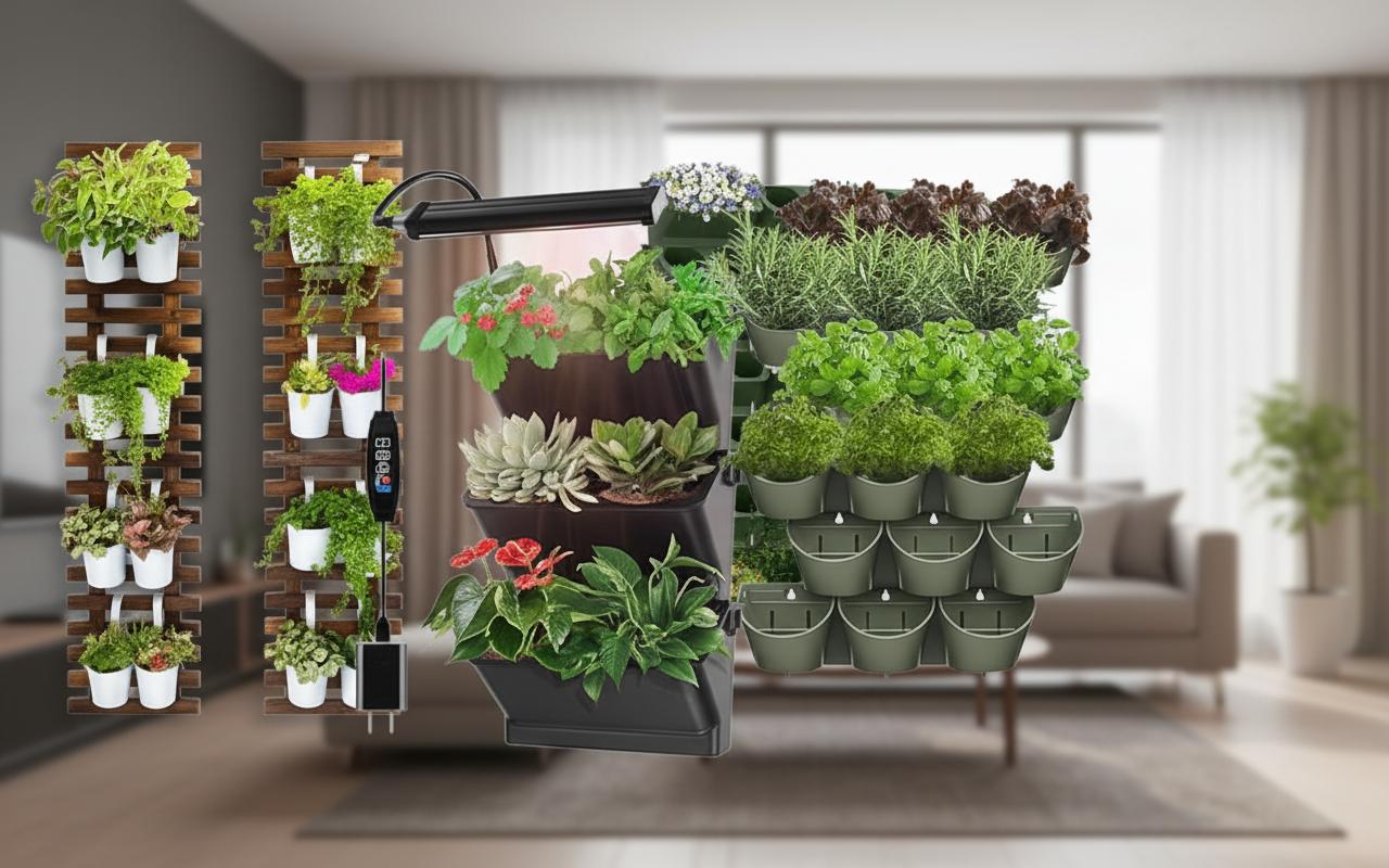 Best Modular Wall-Mounted Herb Garden - Space-Saving, Stylish Design, Easy Maintenance