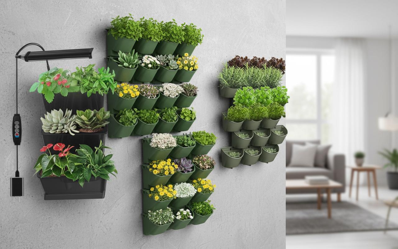 Best Modular Wall-Mounted Planter System - Easy Installation, Automatic Watering, Space-Saving Design