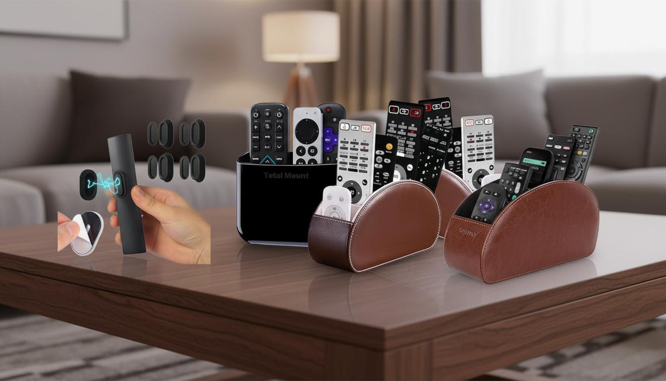 Best Multi-Device Remote Control Organizer - Space-Saving, Easy Accessibility, No Drilling Required