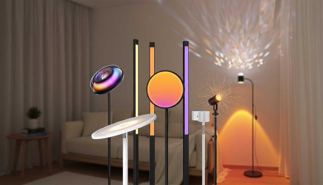 Best Projection Floor Lamp - Dynamic Ambient Lighting, Smart Home Compatibility, and Stylish Design