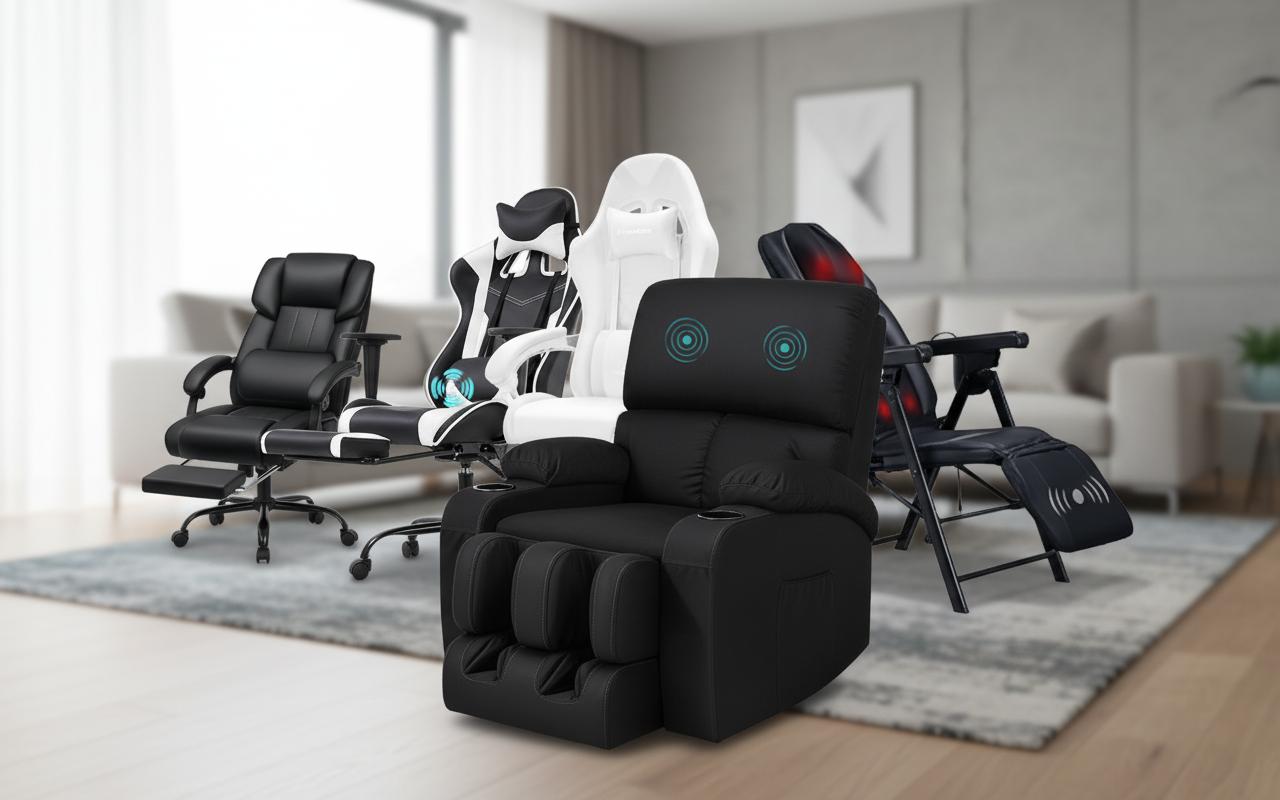 Best Reclining Massage Chair - Ergonomic Comfort, Advanced Massage Features, Perfect for Gamers