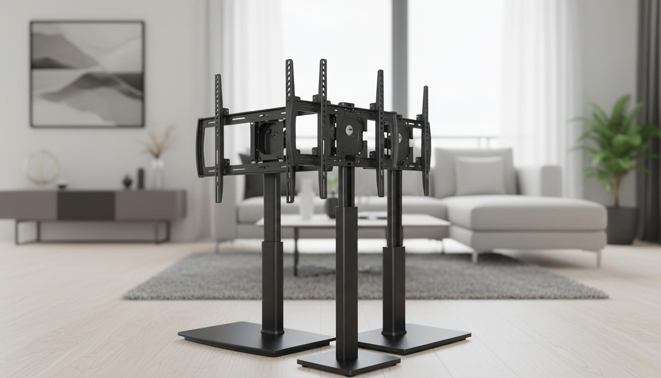 Best Rotating TV Stand - Versatile, Height-Adjustable, and Smooth Rolling Wheels