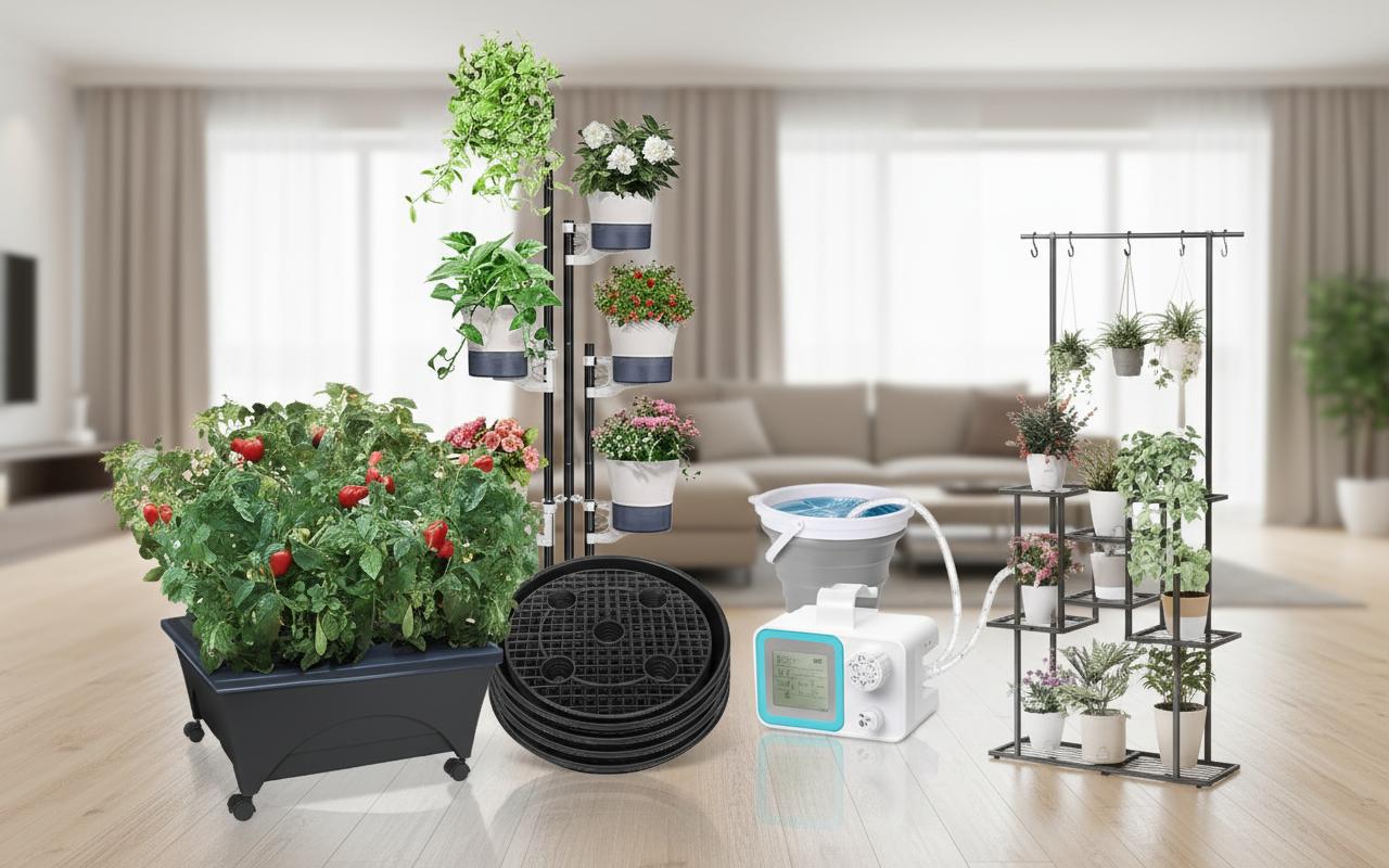Best Self-Watering Plant Stand - Space-Saving Vertical Gardening, Easy Watering System, Durable Design