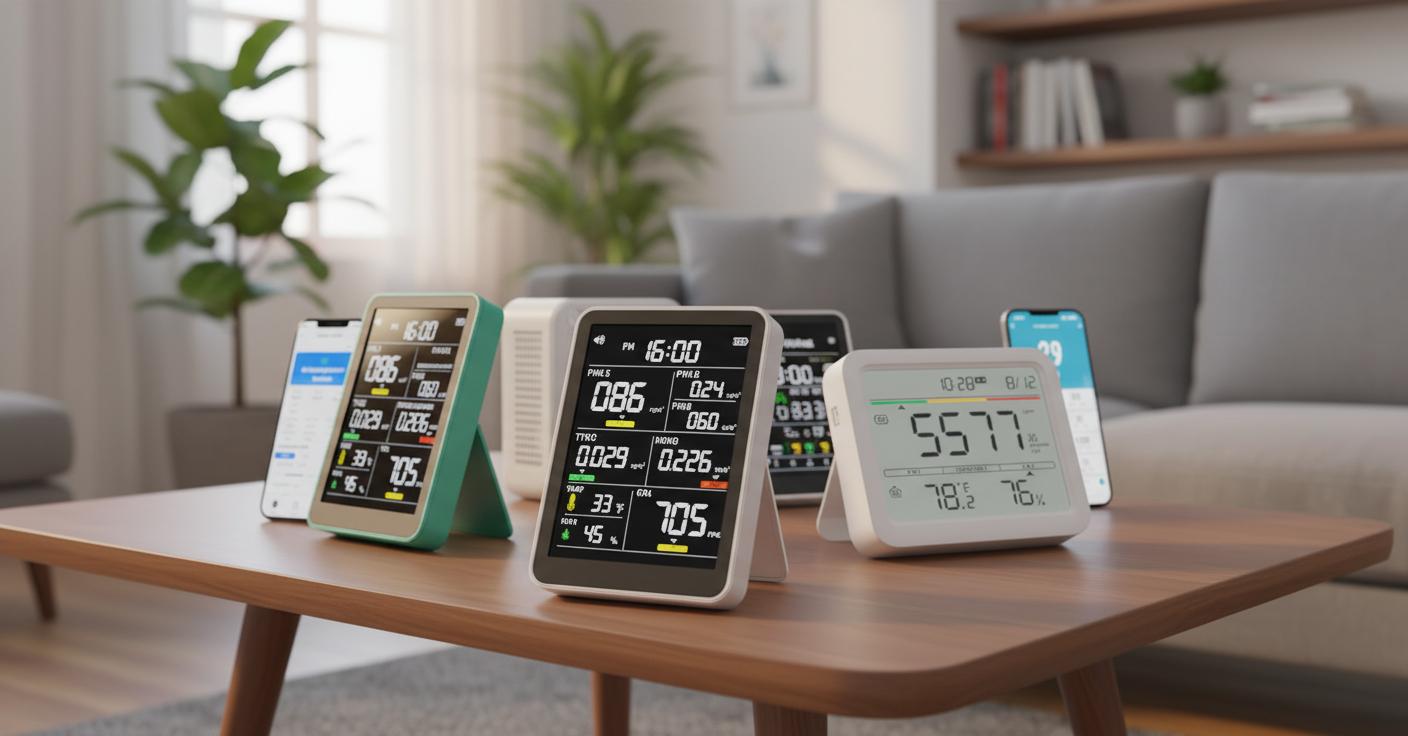Best Smart Air Quality Monitor - Comprehensive Sensors, Real-Time Alerts and User-Friendly App