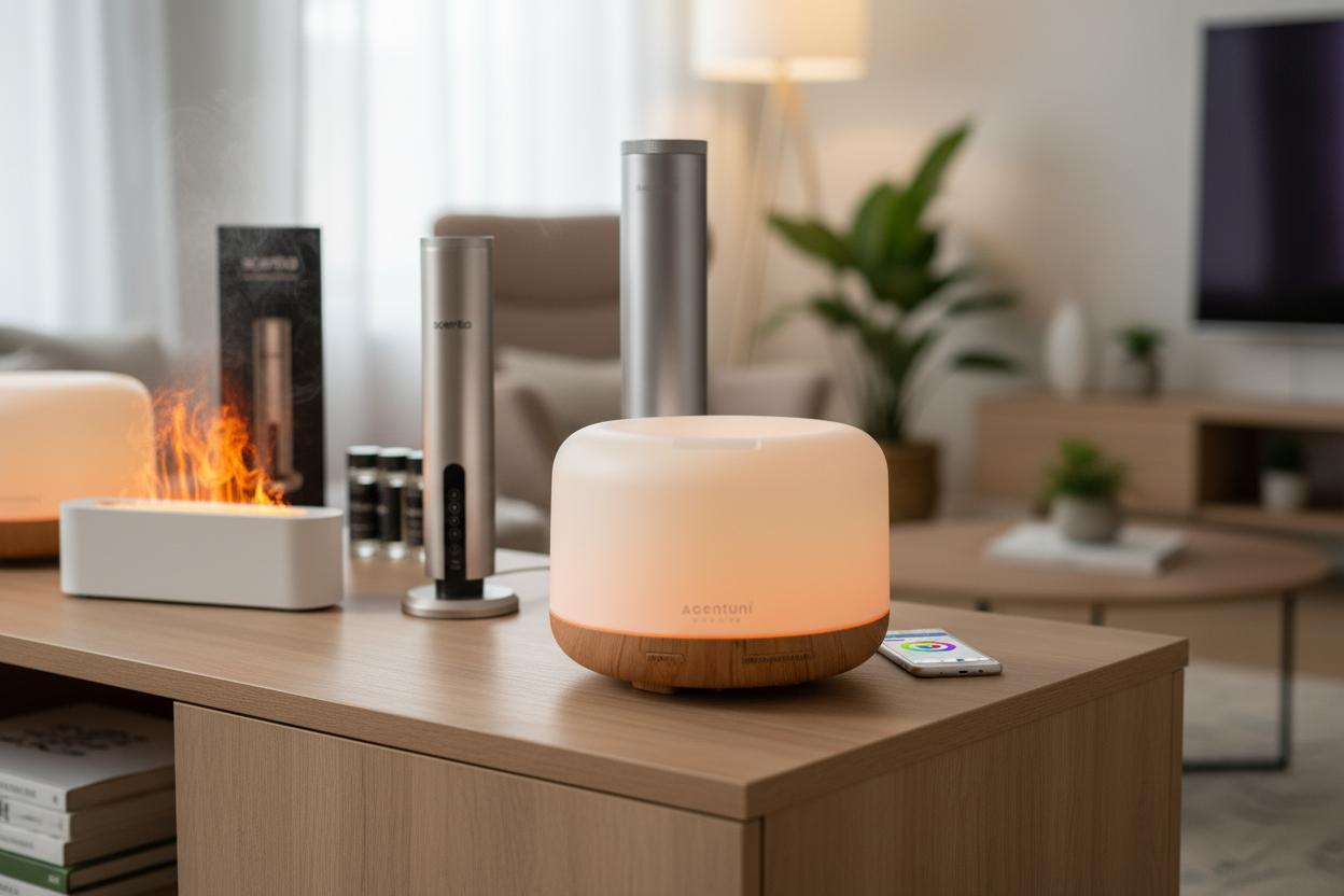 Best Smart Scent Diffuser Lamp - Cozy Atmosphere, Soothing Aromatherapy, Colorful Ambient Lighting