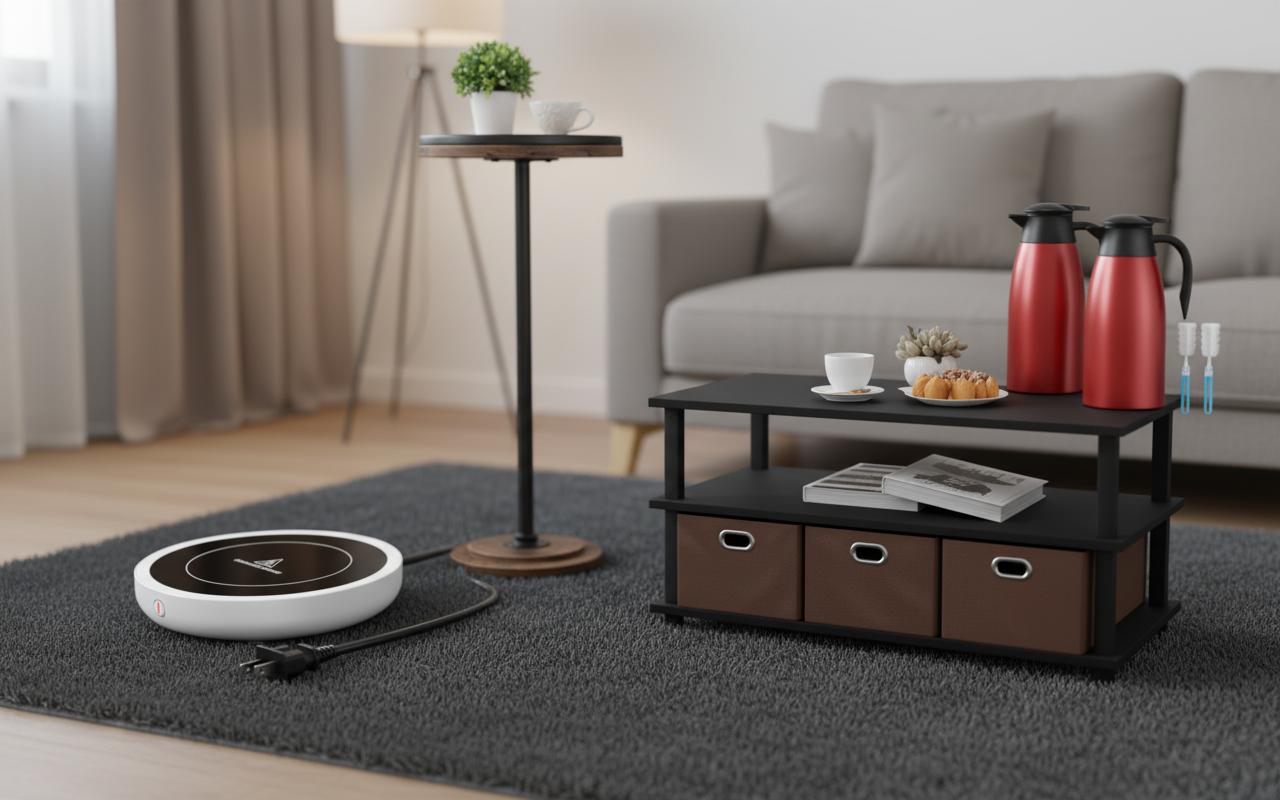 Best Temperature-Controlled Wine Coffee Table - Adjustable Temperature Settings, Beverage Warming, Stylish Design
