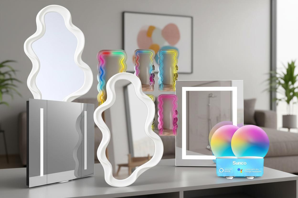 Best Voice-Activated Decorative Smart Mirror - Stylish Design, Creative Asymmetry, and Innovative Technology